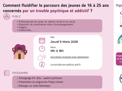 WEBINAIRE « Comment fluidifier le parcours d’un jeune de 16 à 25 ans concerné par un trouble psychique et par un trouble addictif »